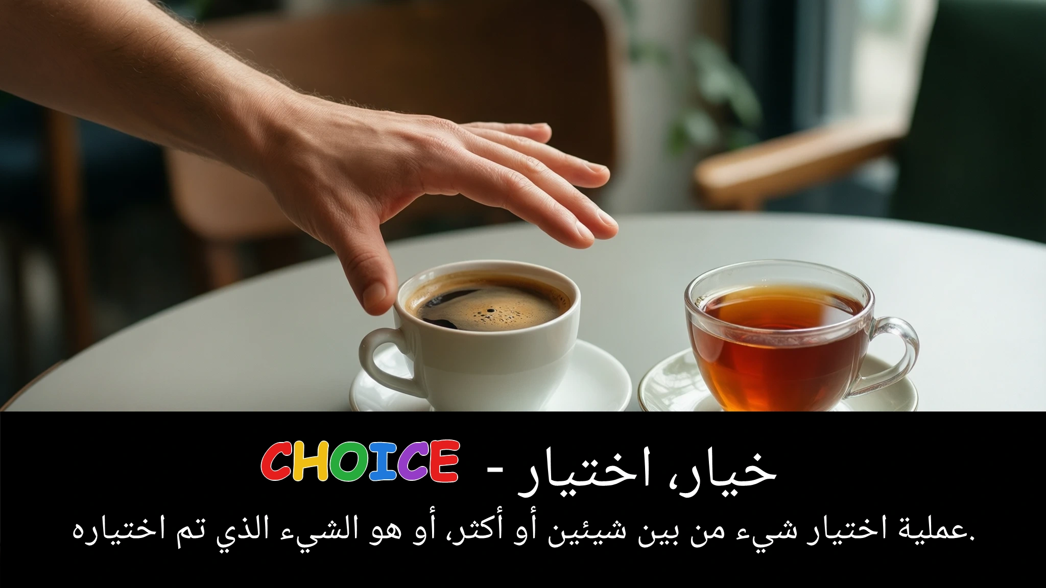 Arabic Illustration for choice